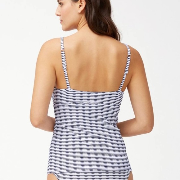 Tommy Bahama Island Cays Over-The-Shoulder Tankini Top in White - Picture 2 of 6